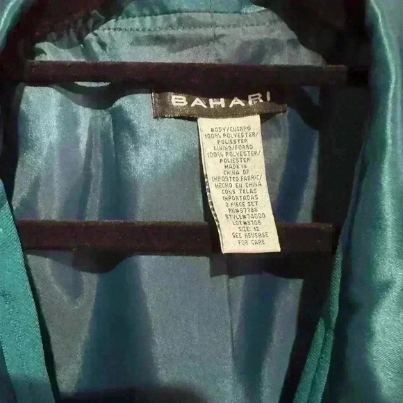 Size 12 Bahari Silk & Wool Blue Blazer/Jacket - Picture 3 of 4